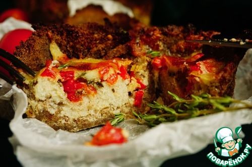 Мини-киши из ржаного хлеба с рыбой